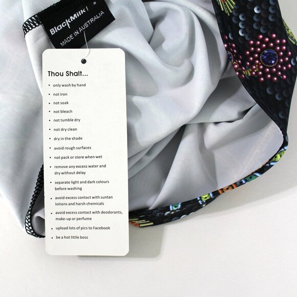 BlackMilk Not Actually Sequins black floral dress S mini bodycon  New - Picture 11 of 11